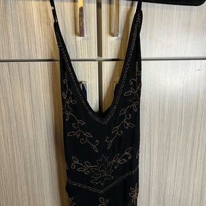 FREE PEOPLE Intimately Black Tank with embroidery